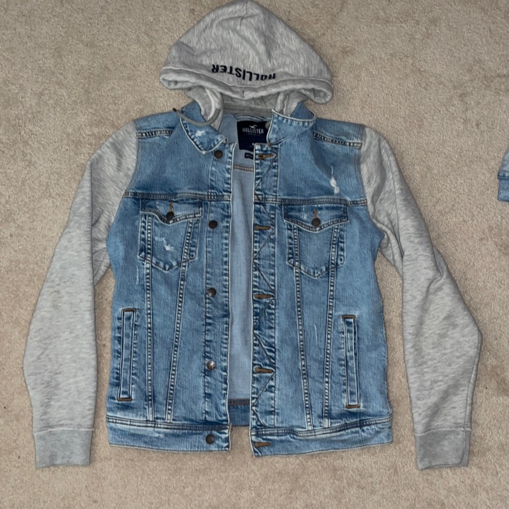 Hollister Jean/Sweatshirt Jacket - Mens M